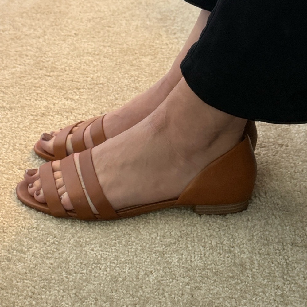 Madewell Brown Leather Strappy Sandals - Picture 6 of 6